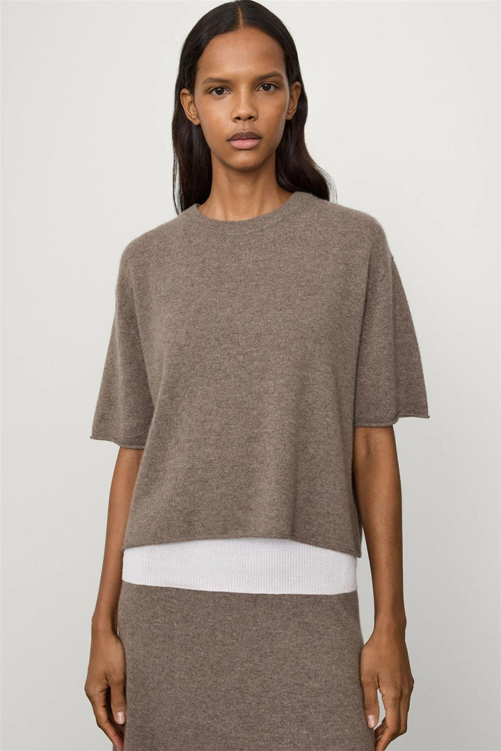 Cila Cashmere T-Shirt Truffle