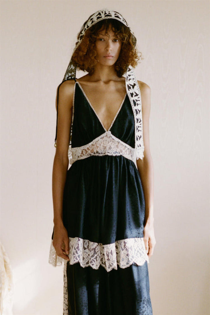 Ethel Solid Mini Dress Black