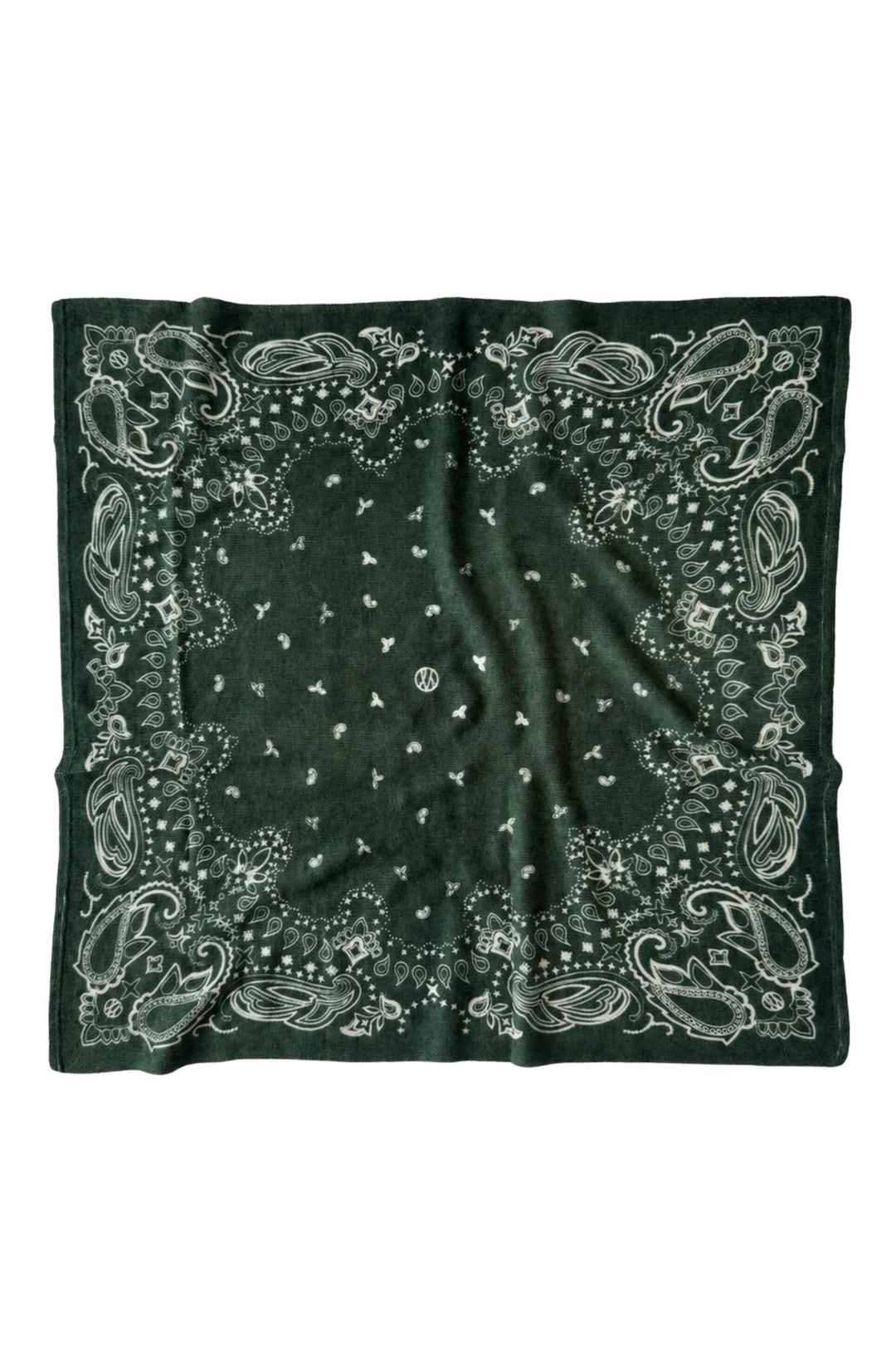 Cashmere Paisley Scarf 65 cm. Green