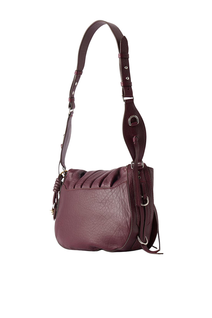 Bolton Leather Shoulder Bag Burgundy