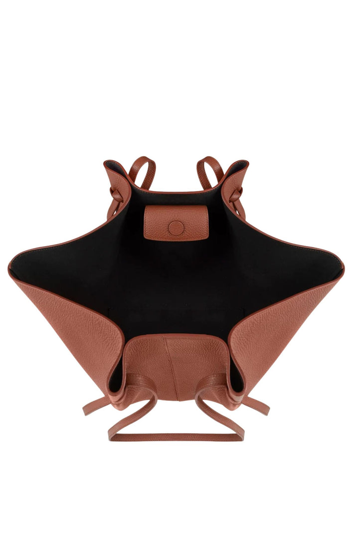 Large Mochi Pebble Grain Leather Maple