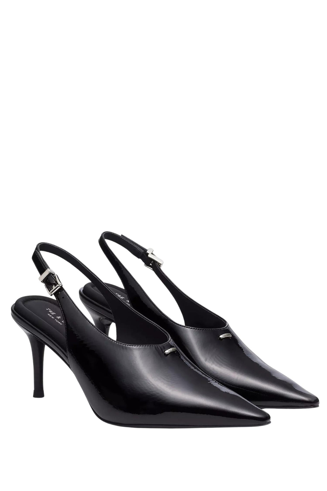 Mercer Slingback Heel Black Patent Leather