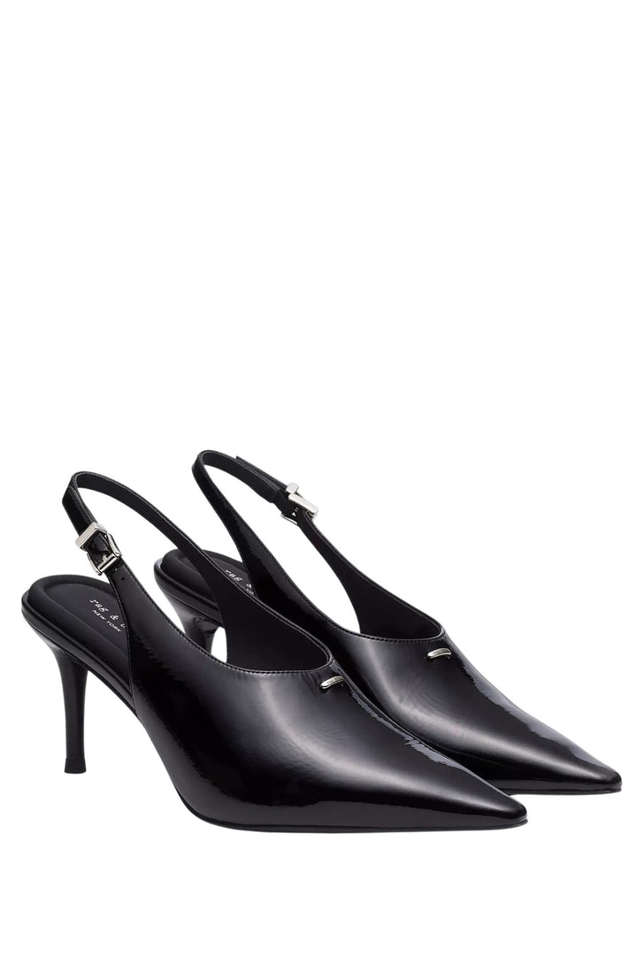 Mercer Slingback Heel Black Patent Leather