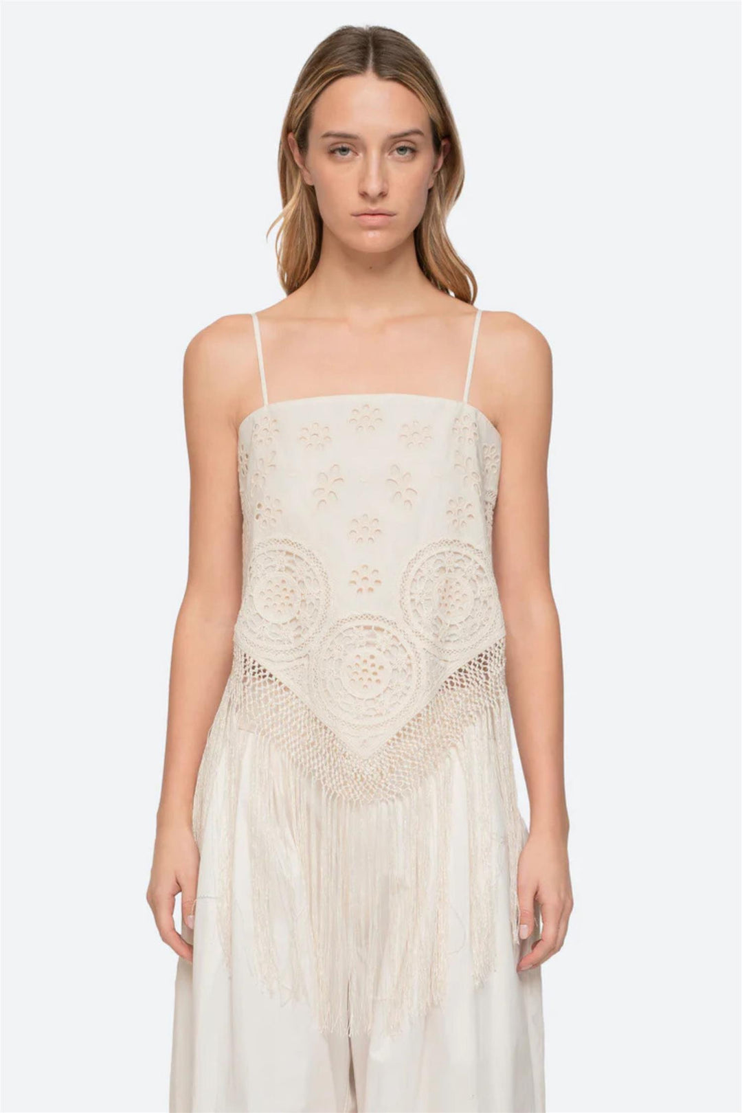 Rafina Eyelet Top Cream