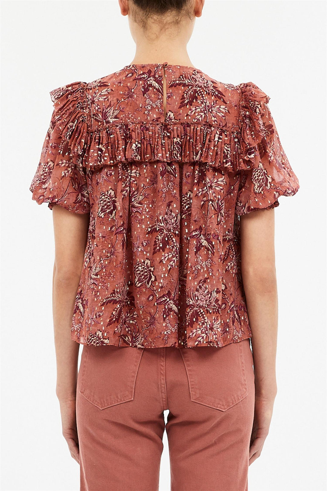 Jodie Puff Sleeve Top Oleander
