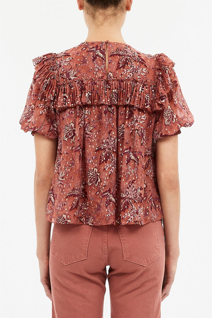 Jodie Puff Sleeve Top Oleander