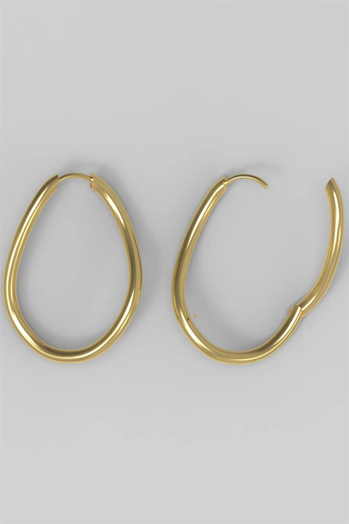 Thorn Hoop Oval Plated