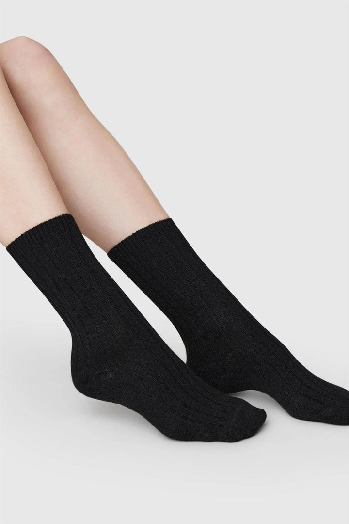 Bodil Chunky Socks Black