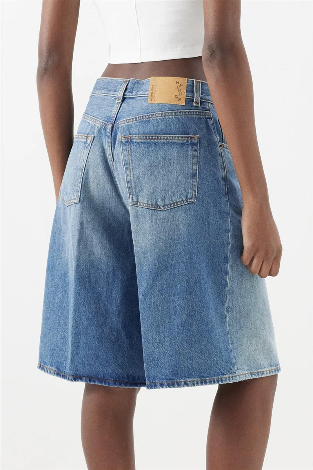 Becky Denim Bermuda Shorts Piano Blue