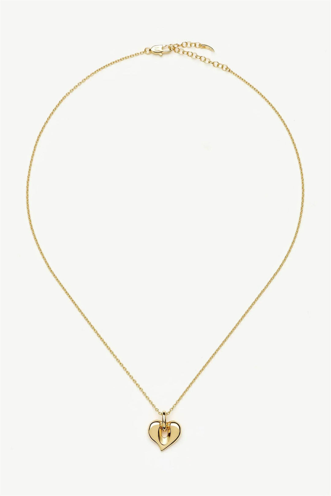 Molten Heart Pendant Necklace Gold
