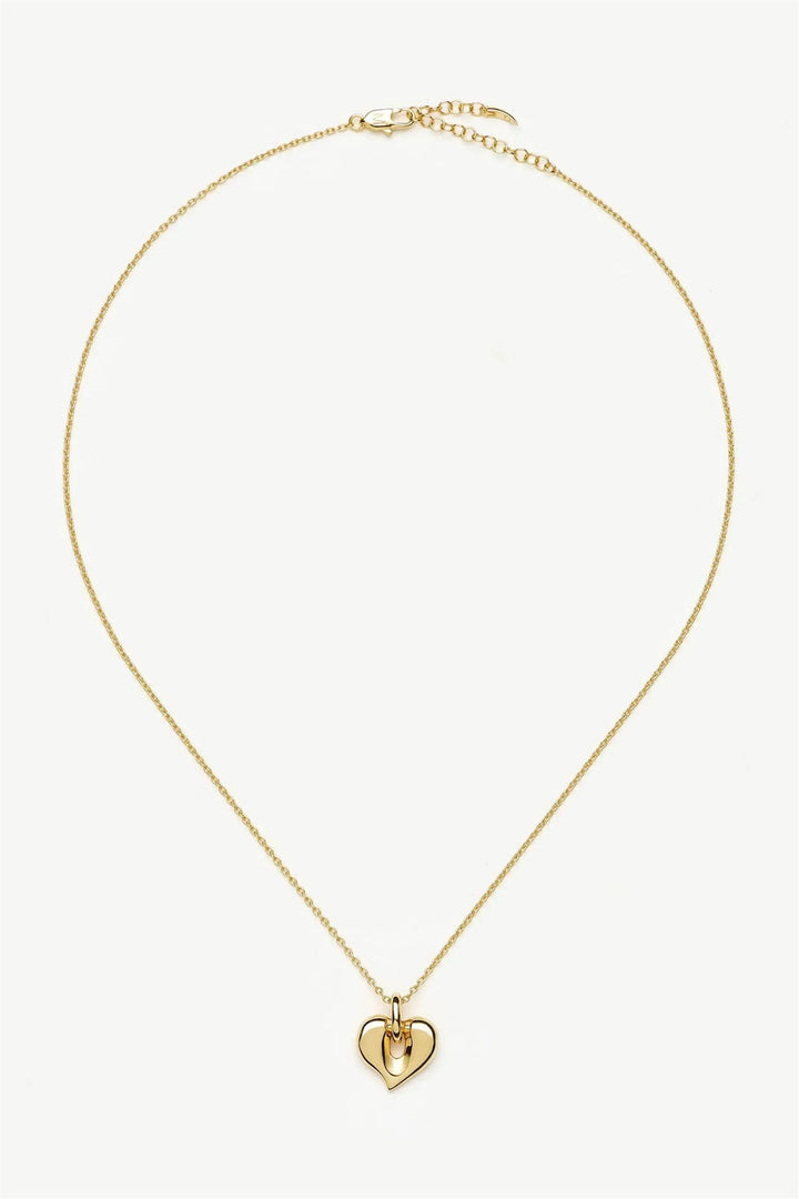 Molten Heart Pendant Necklace Gold