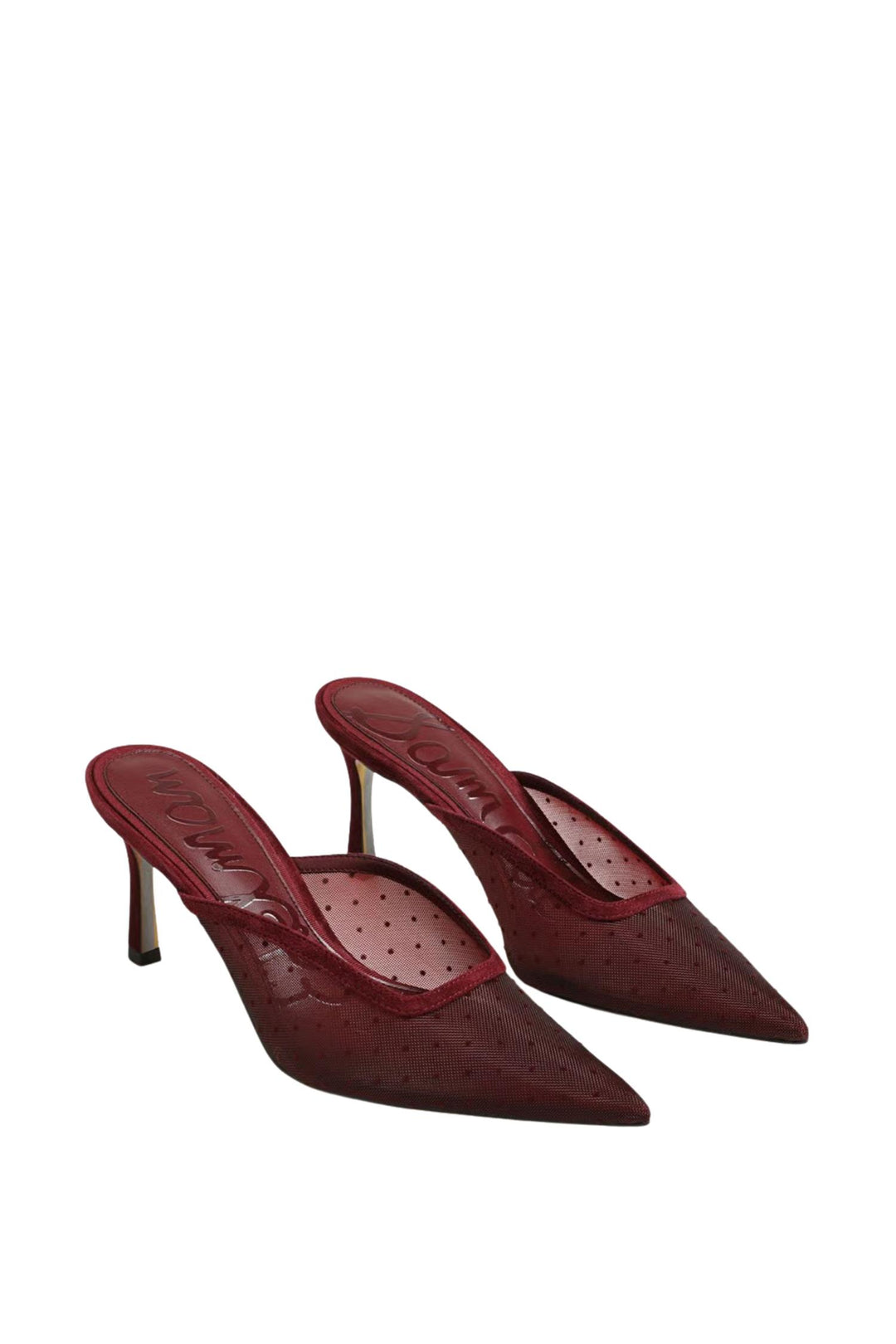 Margeaux Mini Polkadot Mesh French Merlot