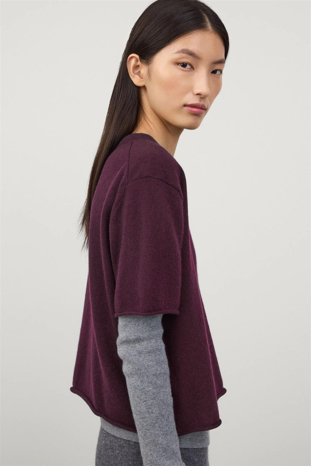 Cila Cashmere T-Shirt Mahogany