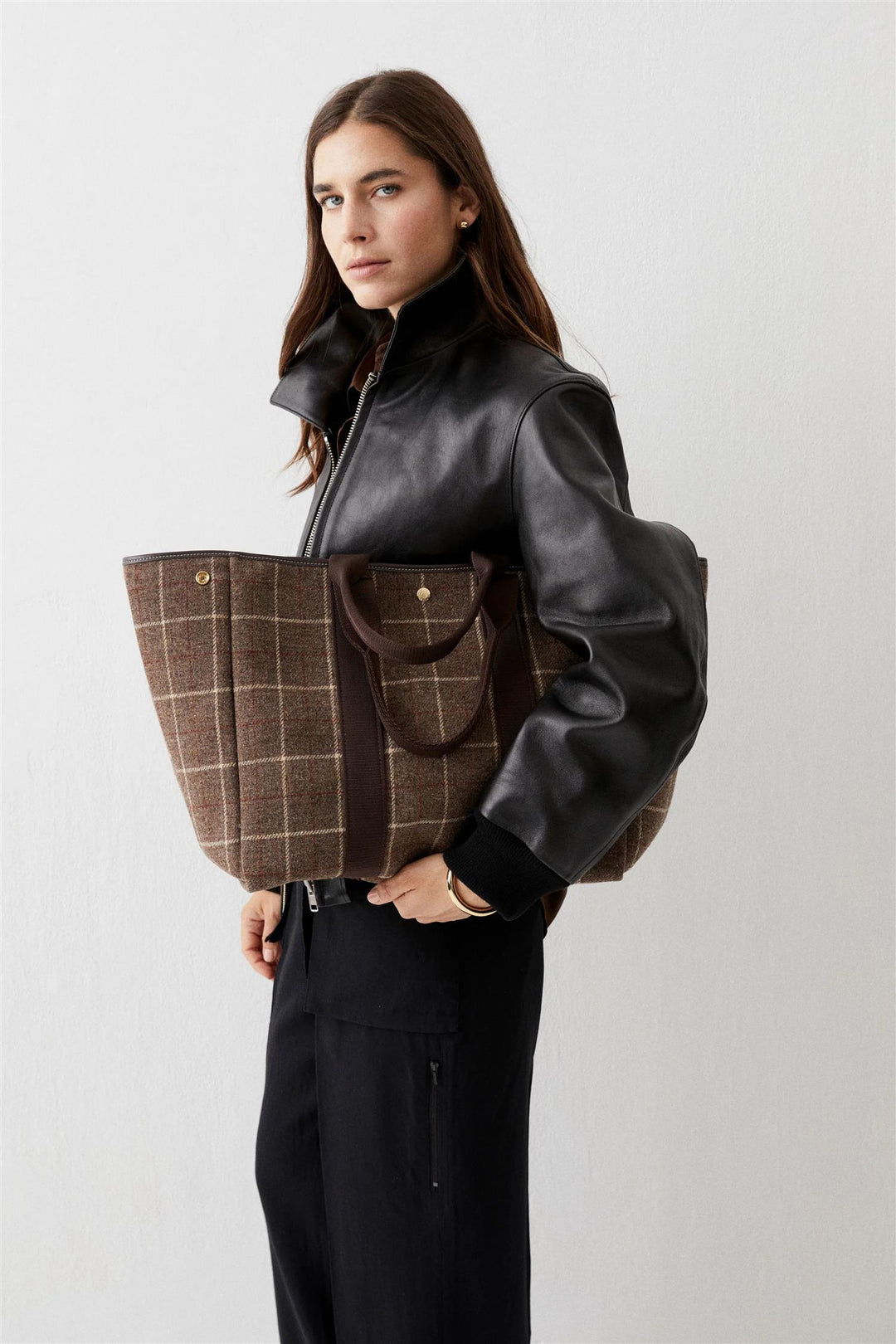 Traversée L Hunting Tweed 02 Brown