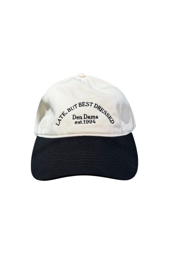 Late, but best dressed Den Dama est. 1994 Cap Contrasted Natural/Black