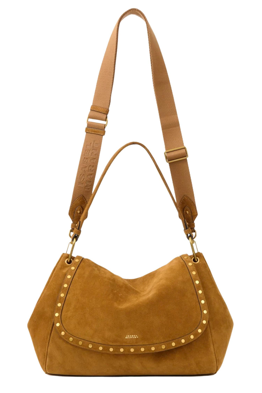 Chany XL Suede Bag Cognac