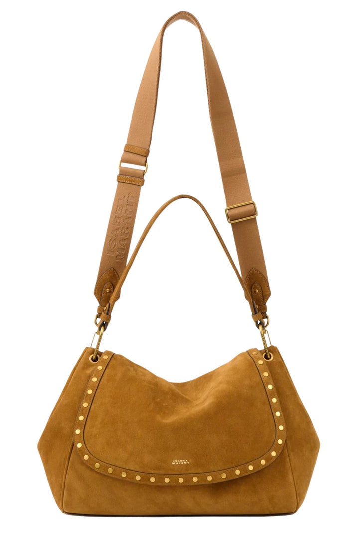 Chany XL Suede Bag Cognac