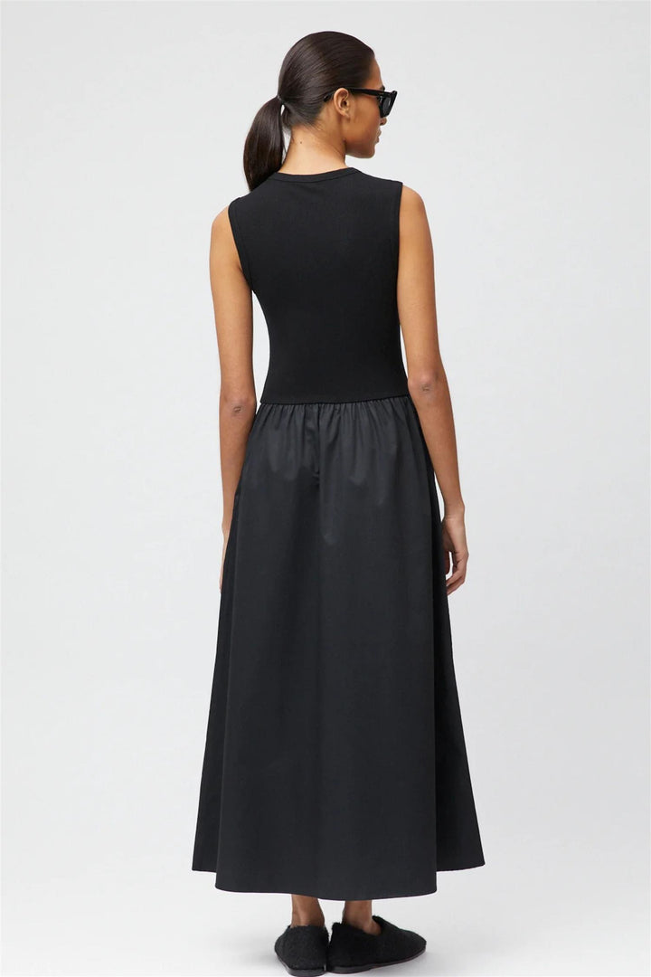 Drop Waisted Dress Jet Black