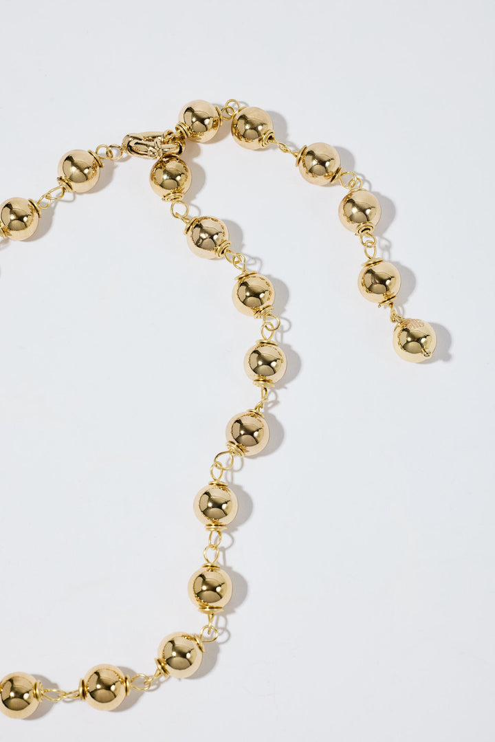 Tiny Sphere Necklace Gold