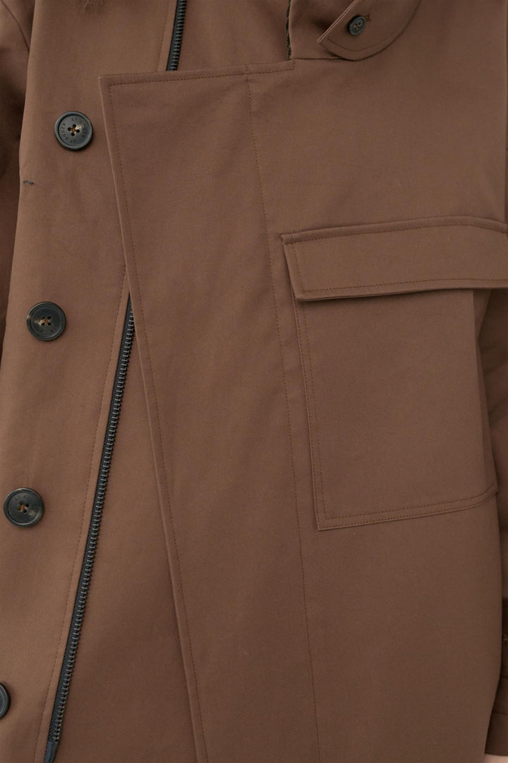 Water Resistant Coat Dusty Brown