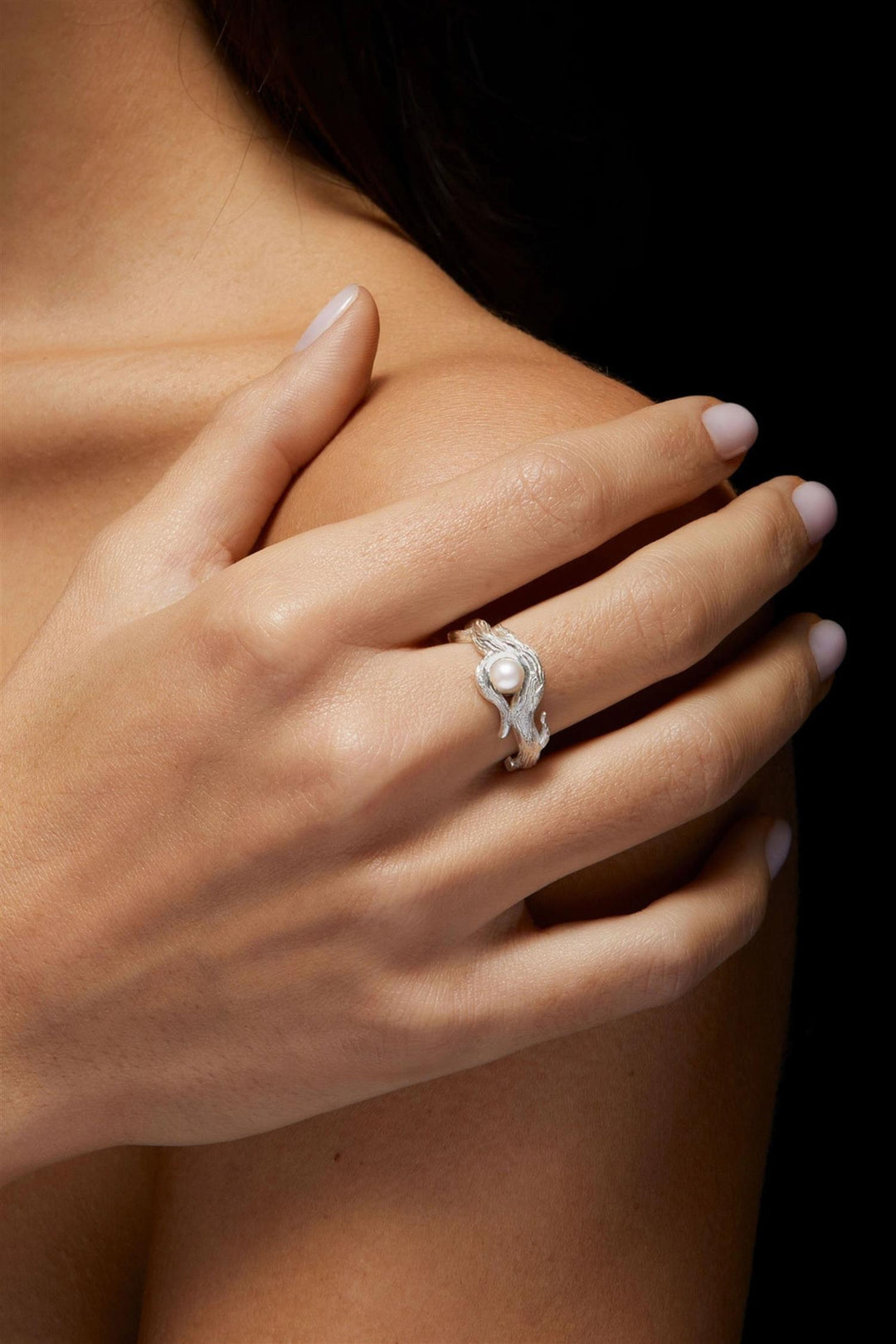 Secret Garden Ring - Silver - Freshwater Pearl