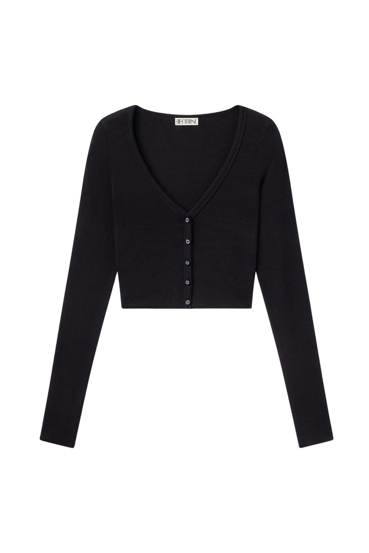 Cropped Cardigan Black