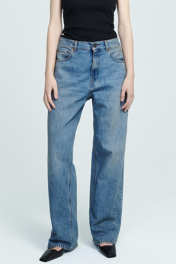 Bonnie Straight-Leg Jeans Oil Blue