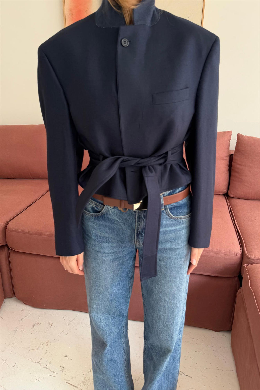 Belted Cropped Blazer BCB1569