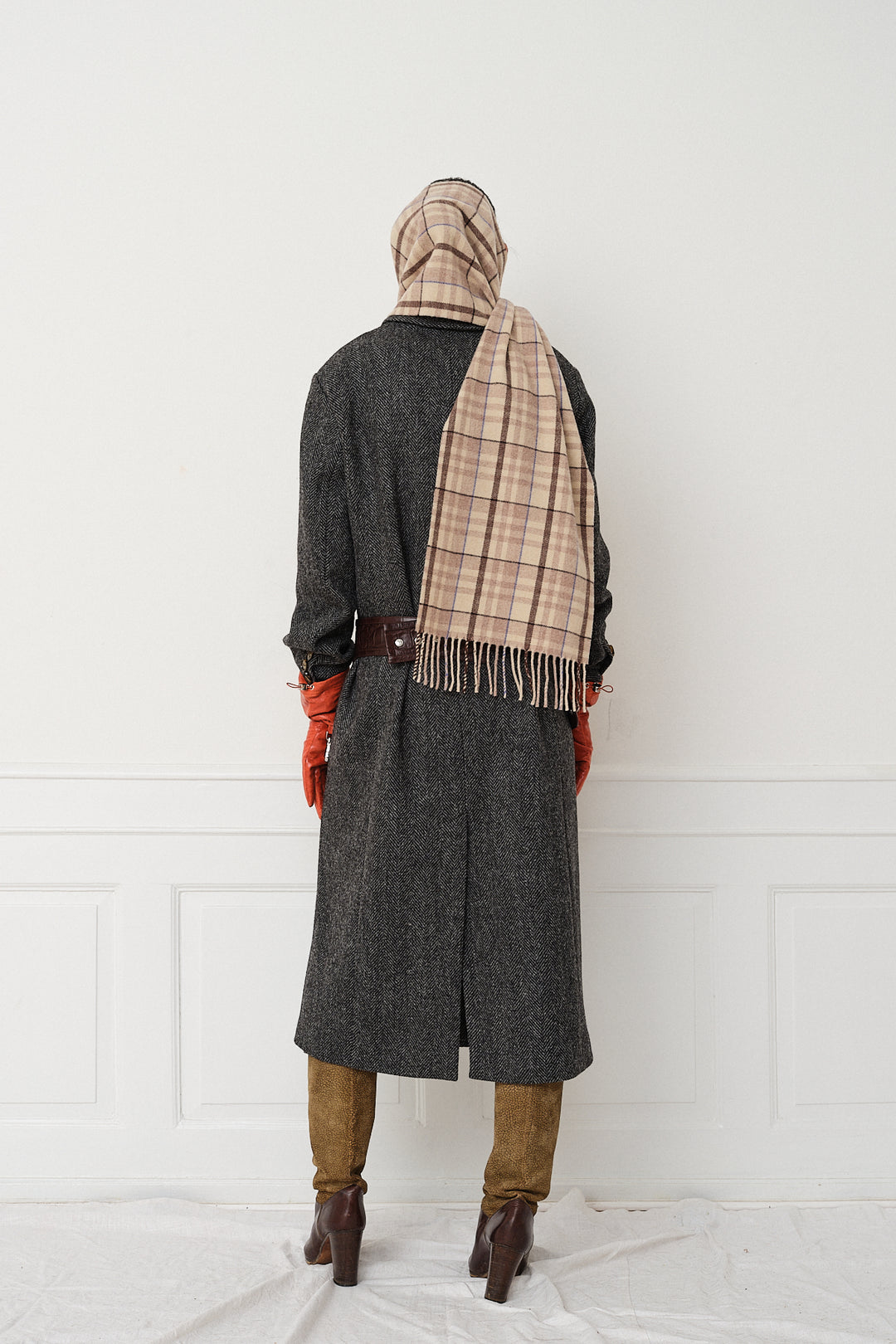 Schatter Scarf Brown Check
