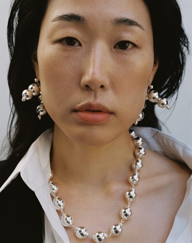 Silver Sphere Necklace