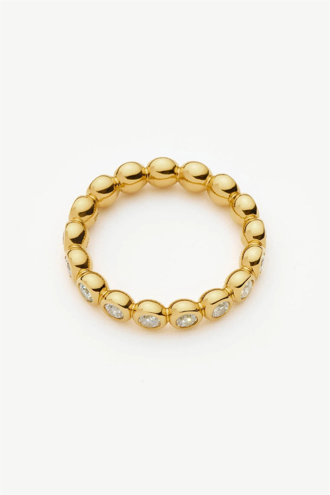 Tennis Eternity Stacking Ring Gold