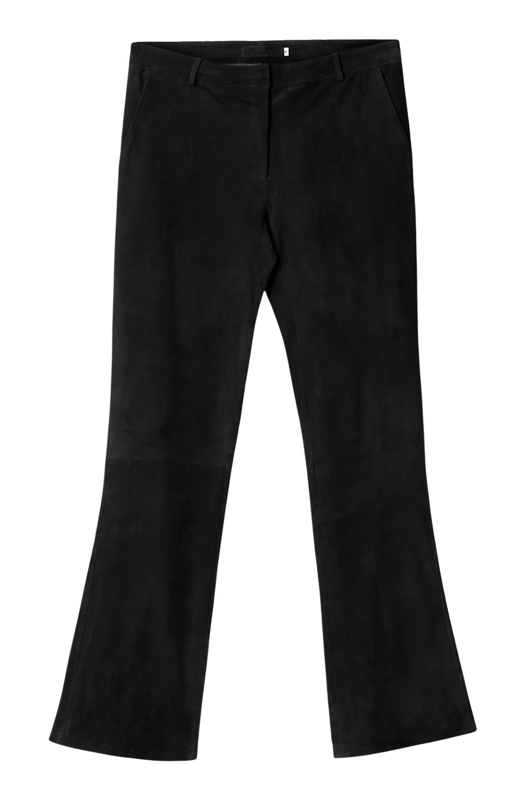 Suede Flare Pants Black