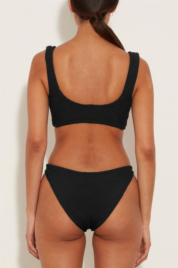 Juno Crinkle Bikini Black