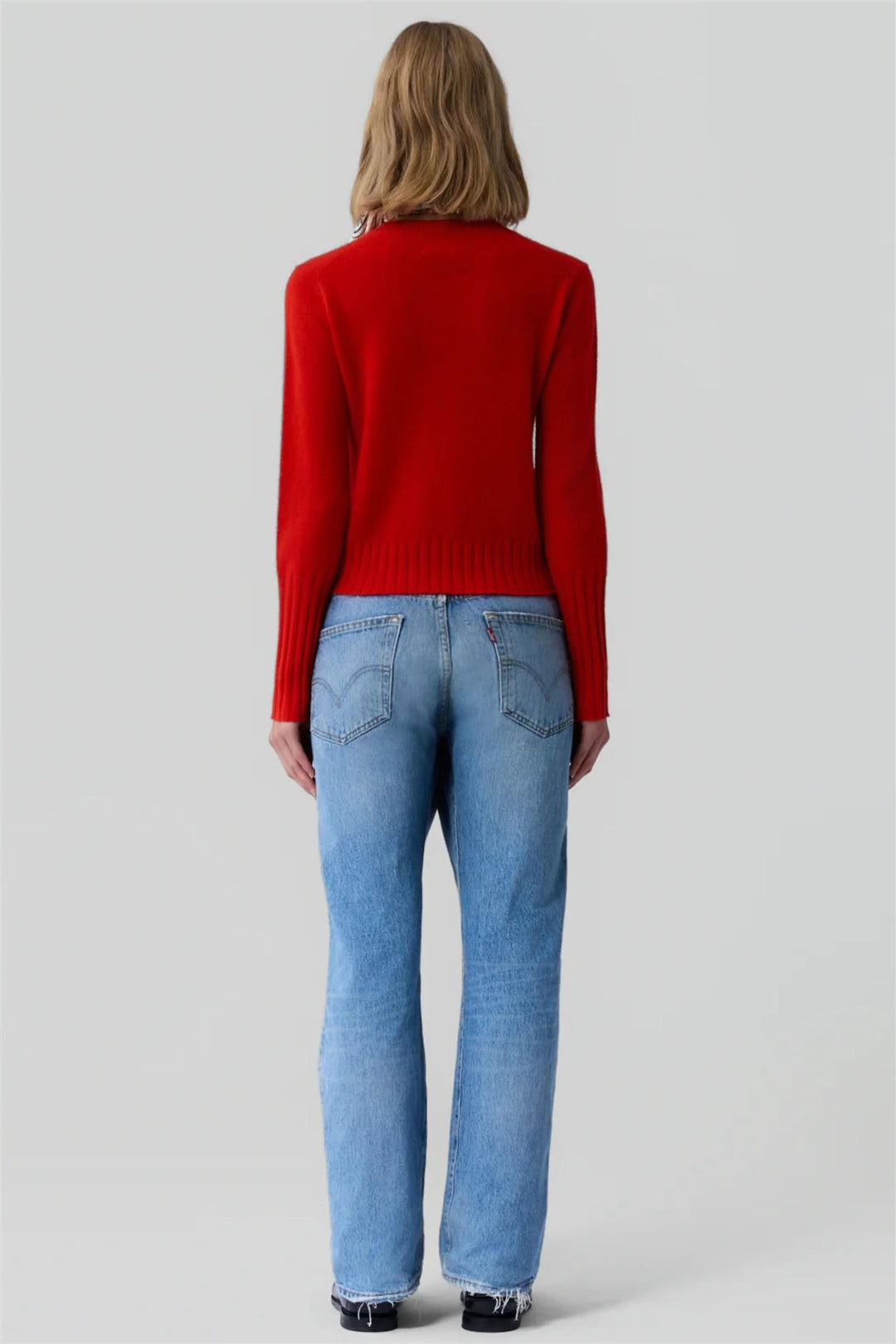 Shrunken Cashmere Crew Chili