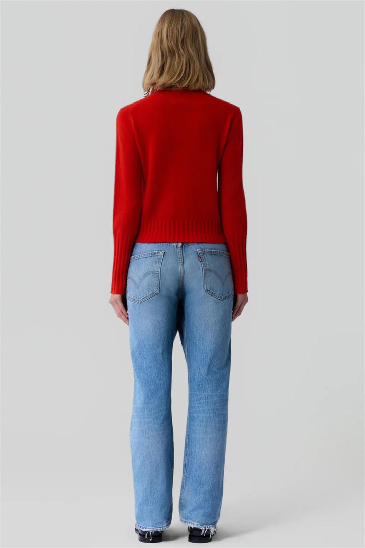 Shrunken Cashmere Crew Chili