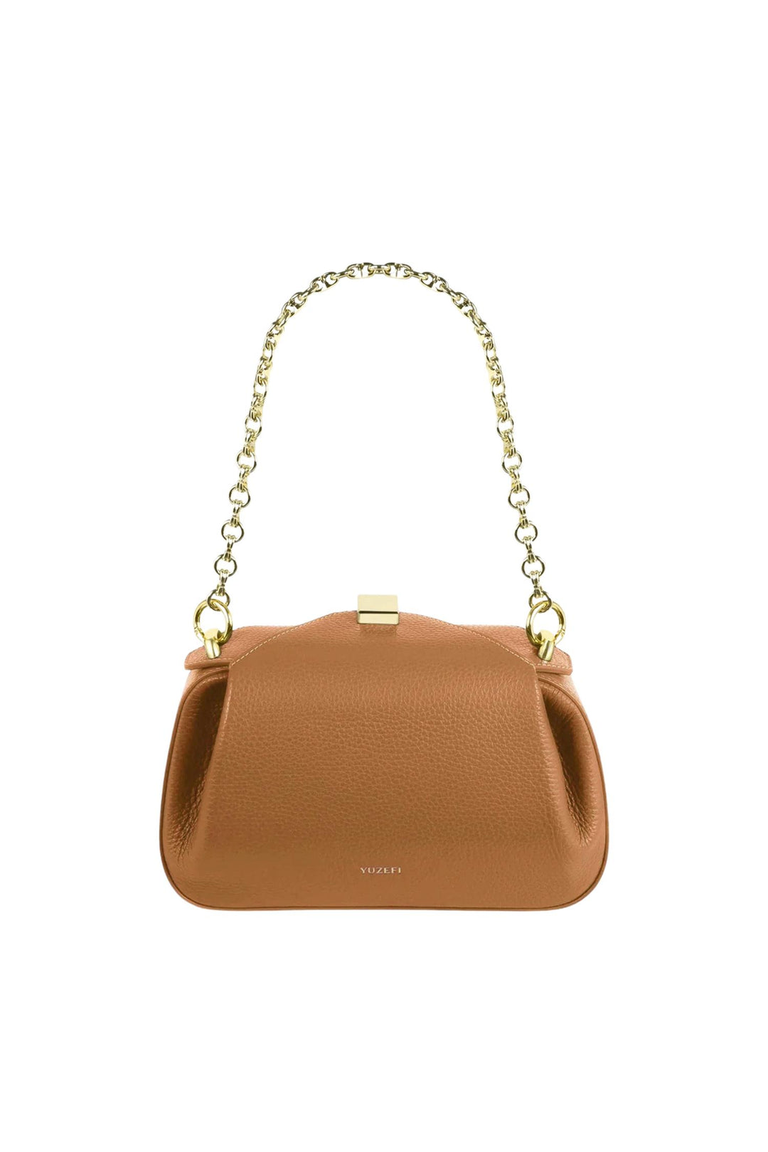 Oyster Clutch Mini Pebble Grain Leather Hazel