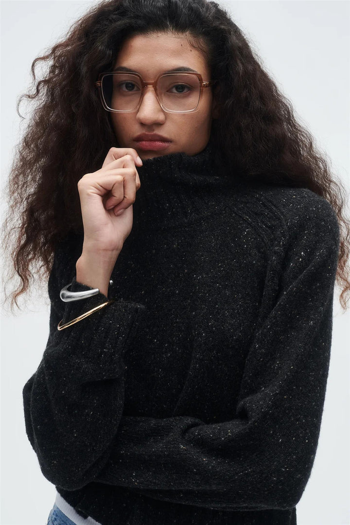 Cropped Turtleneck Charcoal