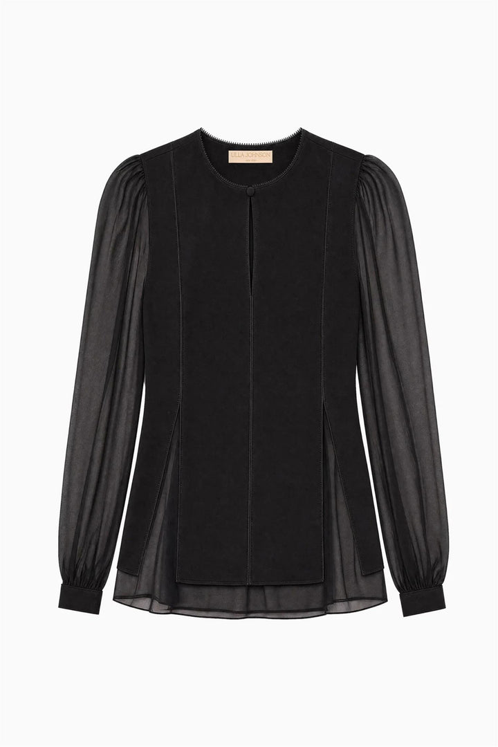 Lucette Long Sleeve Blouse Noir