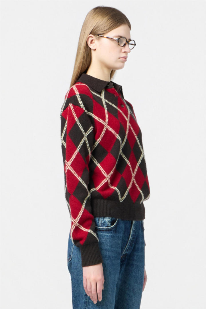 Collegiate Argyle Polo Burnt Cocoa Combo