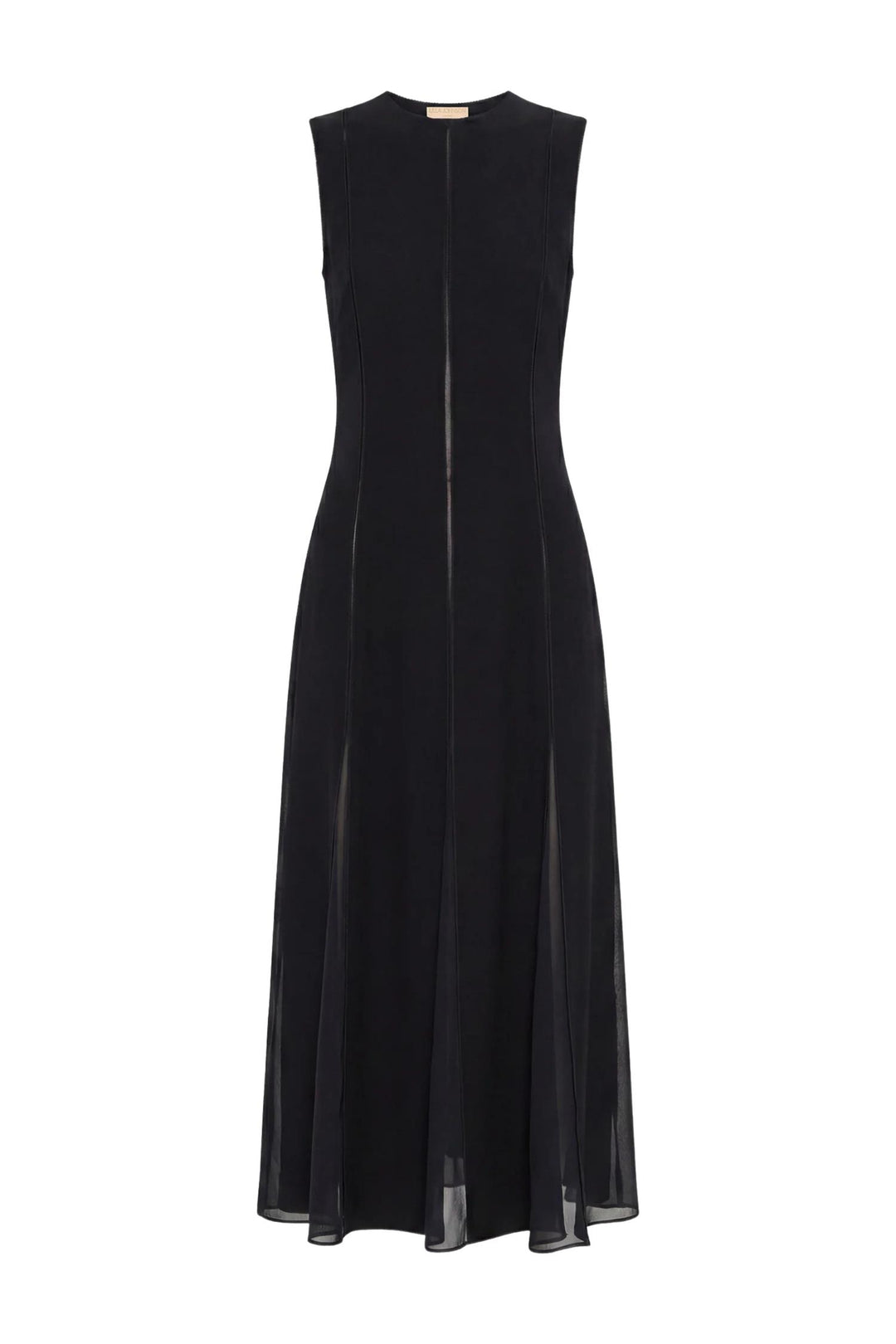 Laure Sleeveless Midi Dress Noir