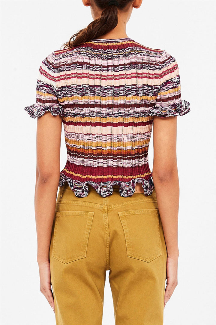 Miya Short Sleeve Knit Top Prism