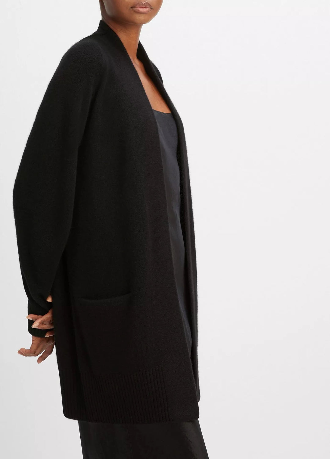 Cashmere Shawl Collar Cardigan Black