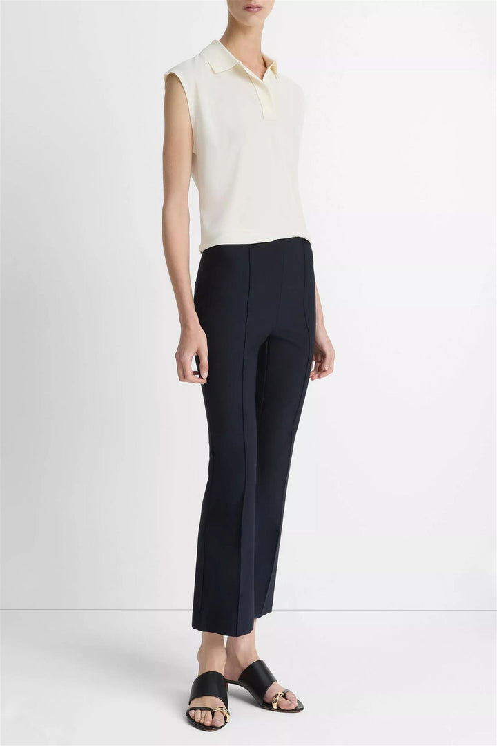 Niki Mid Rise Crop Flare Pant Coastal Blue
