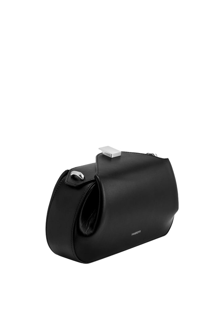 Oyster Clutch Mini Smooth Leather Black