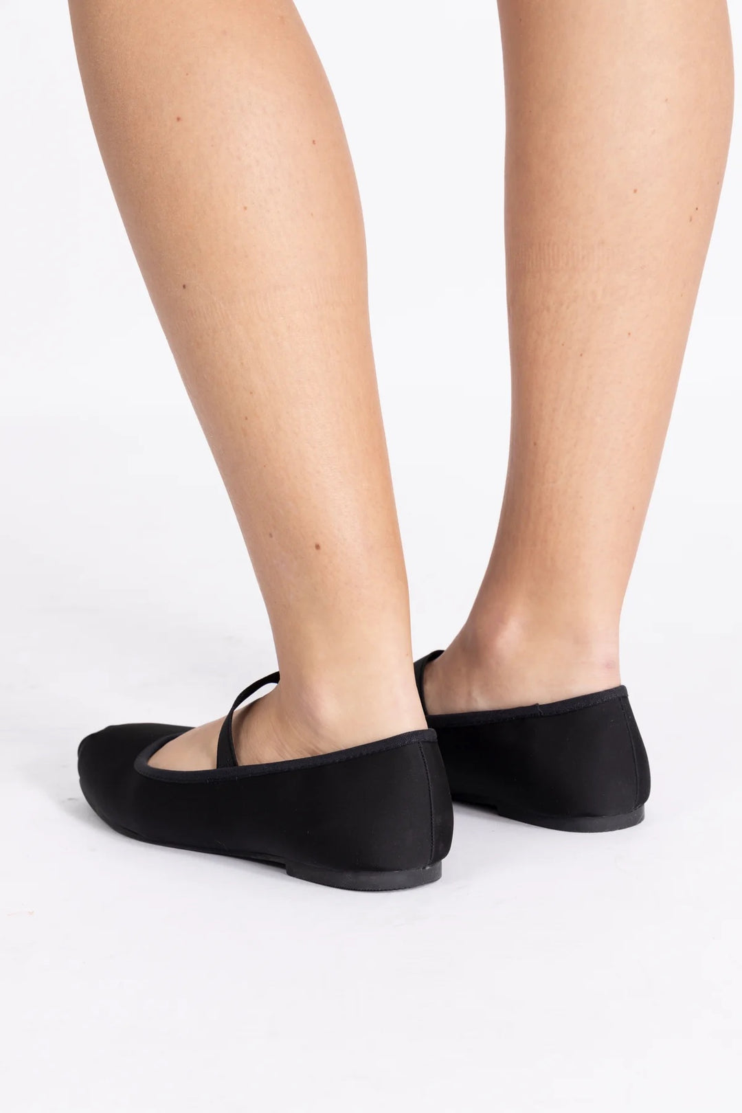 Tacoma Satin Ballerina Black