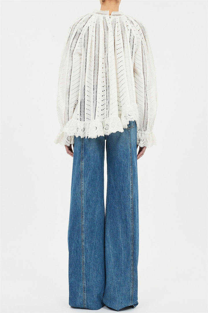Marcella Asymmetrical Blouse Pristine