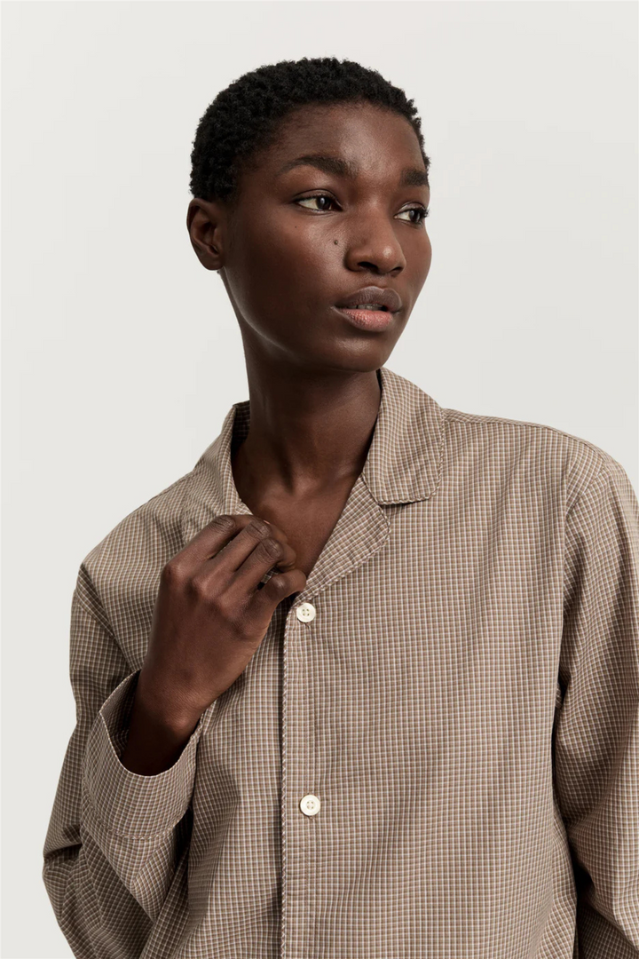 Classic Pyjamas Check Mix Fossil