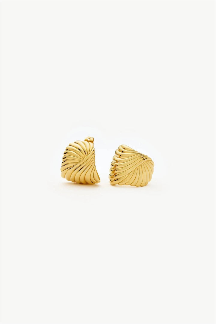 Ripple Stud Earring Gold