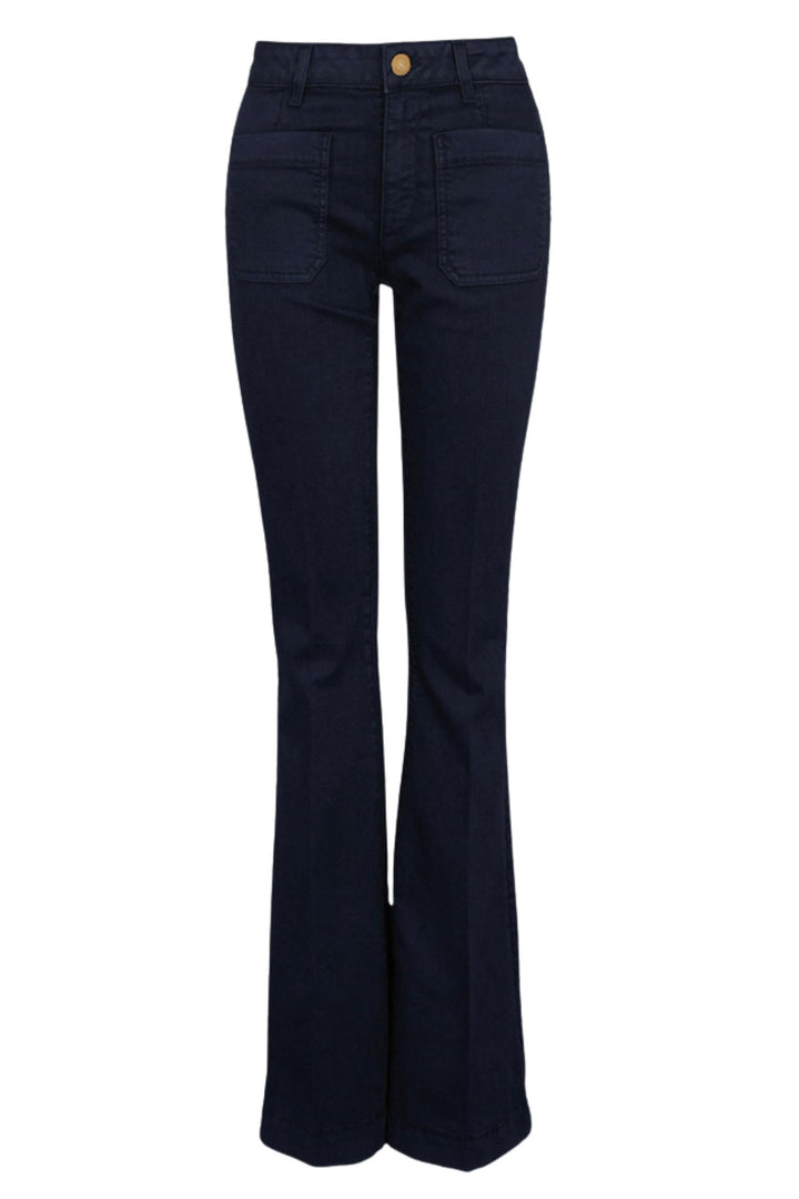 Delphine Flared Bull Stretch Jeans Navy