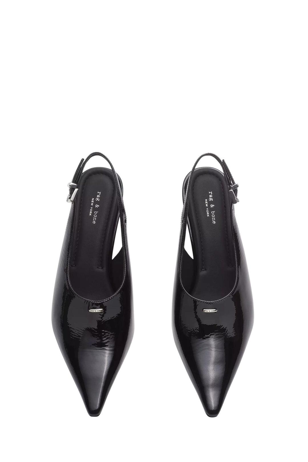 Mercer Slingback Heel Black Patent Leather